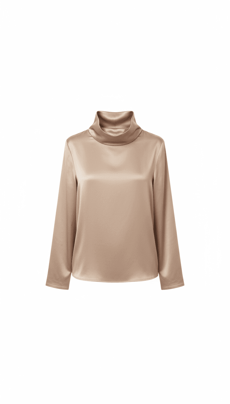 Zara Beige Turtleneck Top