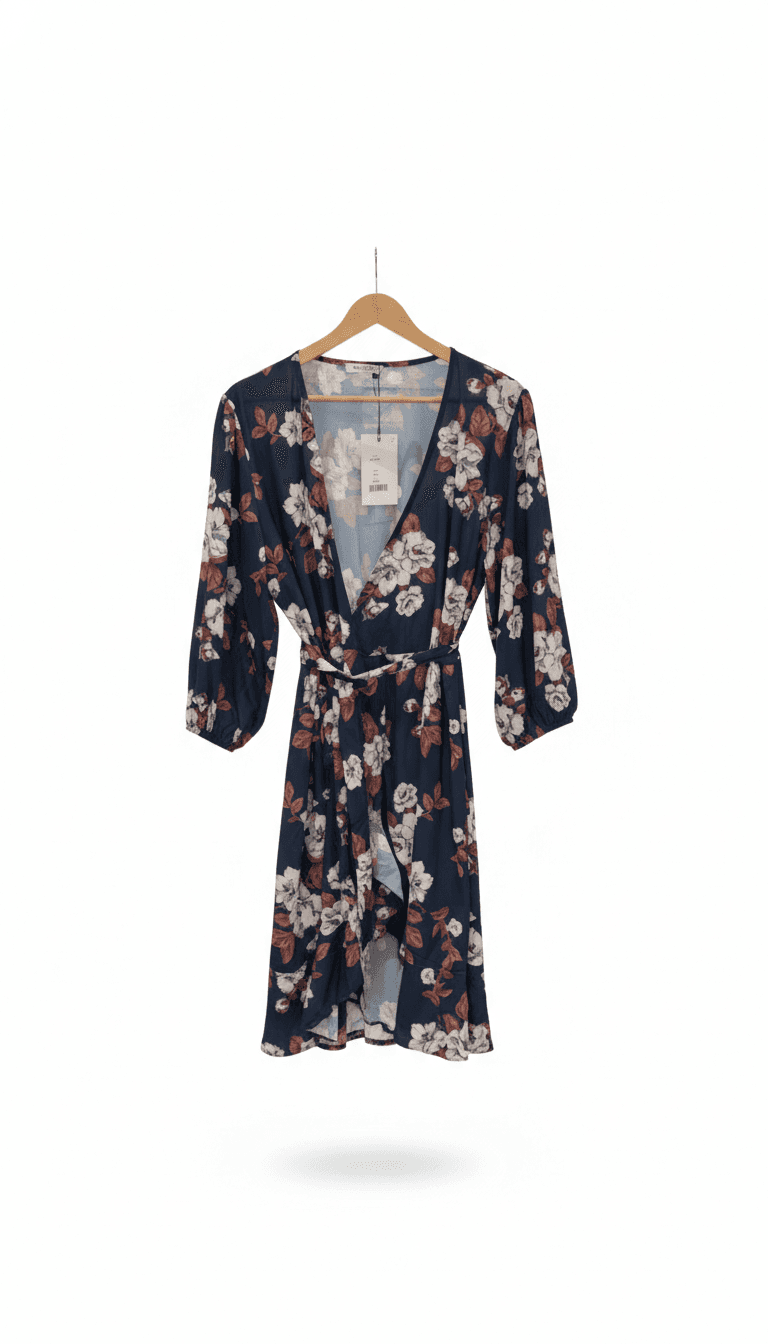 Floyd Navy Floral Wrap Dress