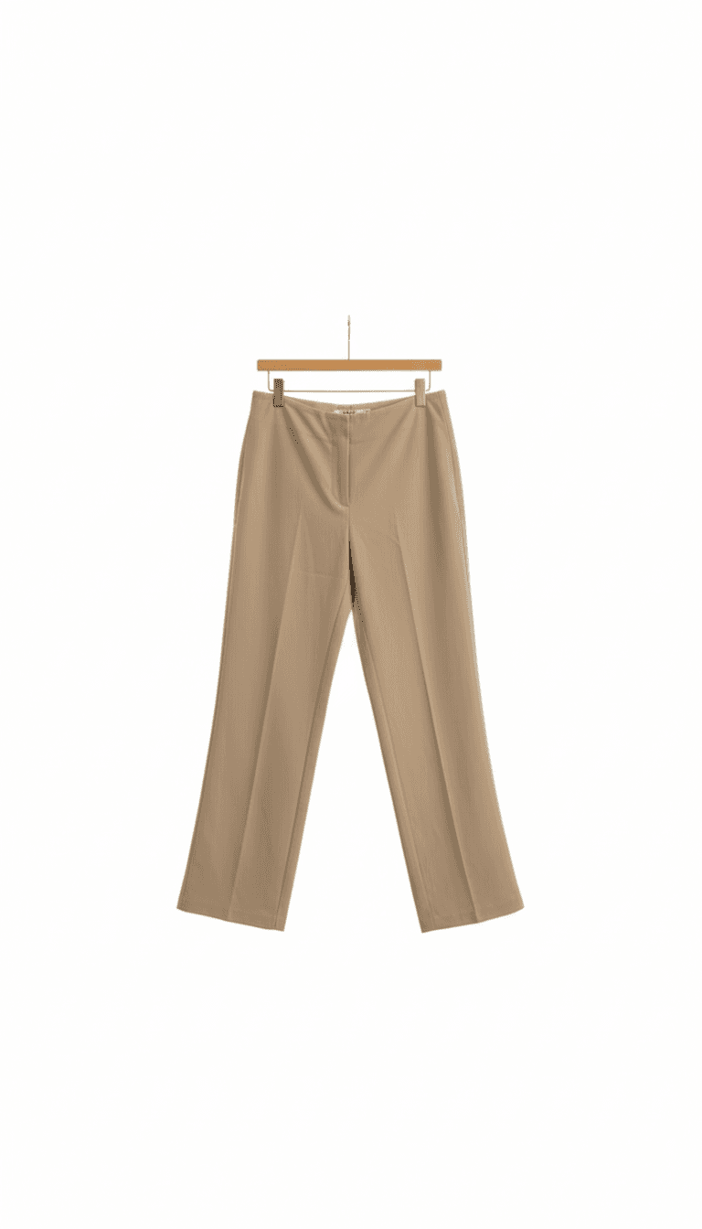 NA-KD Beige Straight-Leg Trousers