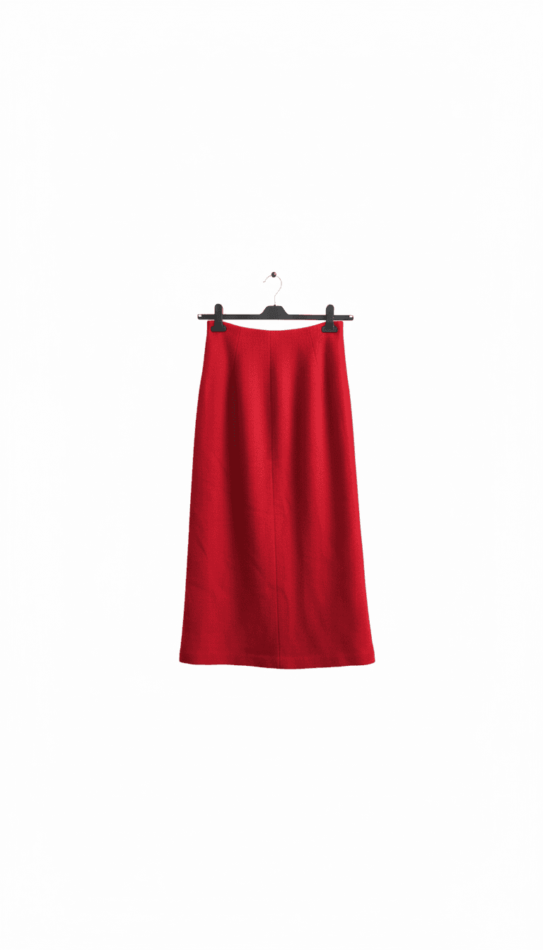 Vitabella Red Wool Skirt