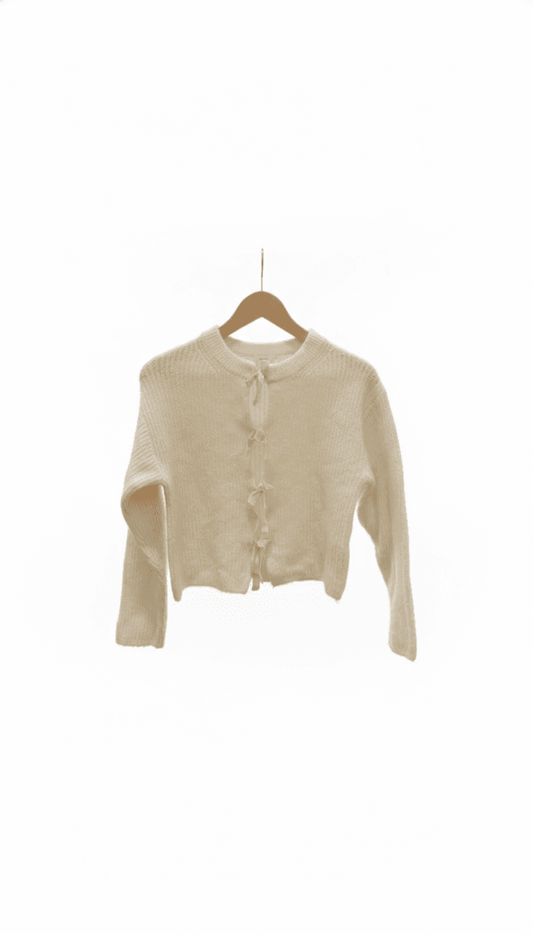 Gina Tricot Cream Knit Cardigan