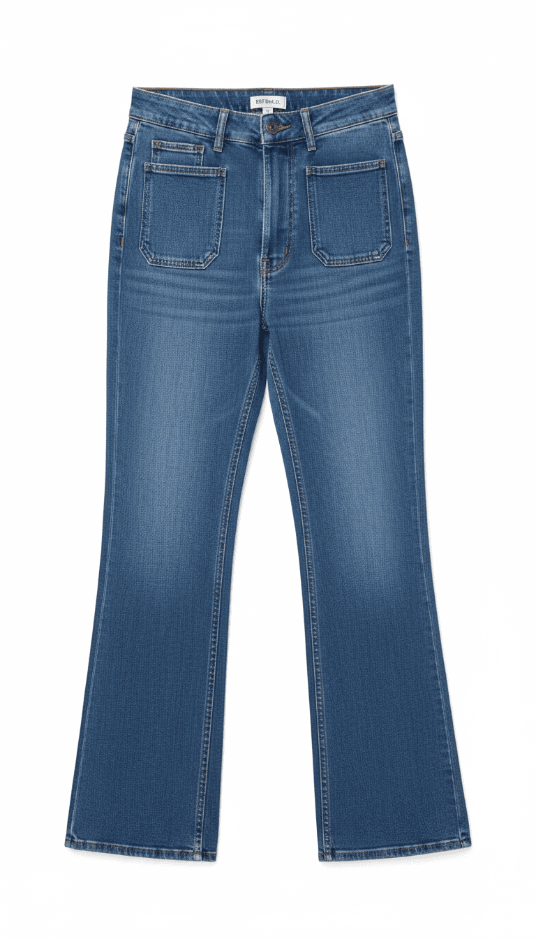 REIKO Blue Denim Bootcut Jeans