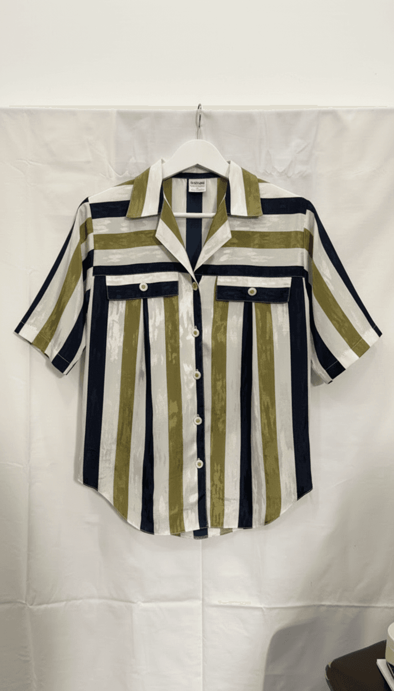 Canda Striped Button-Up Shirt