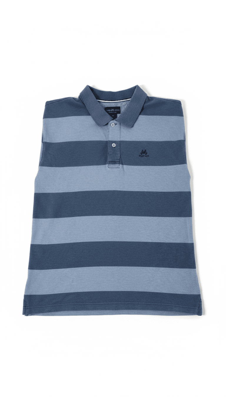 Jean Paul Blue Striped Polo Shirt