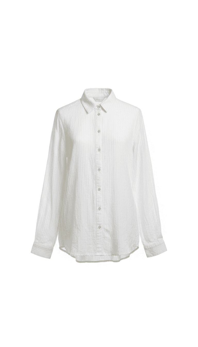 Vila Cream Striped Button-Up Shirt