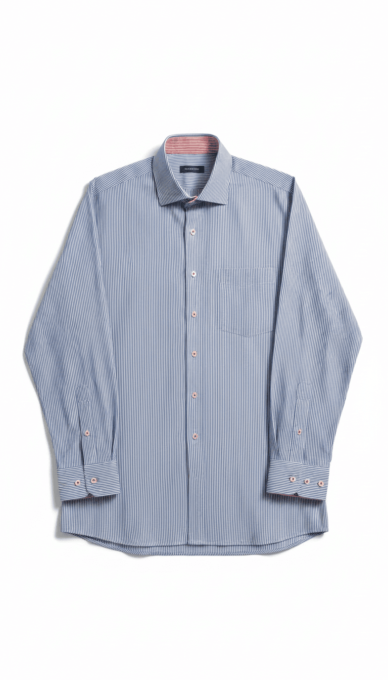 Eterna Blue Striped Button-Up Shirt