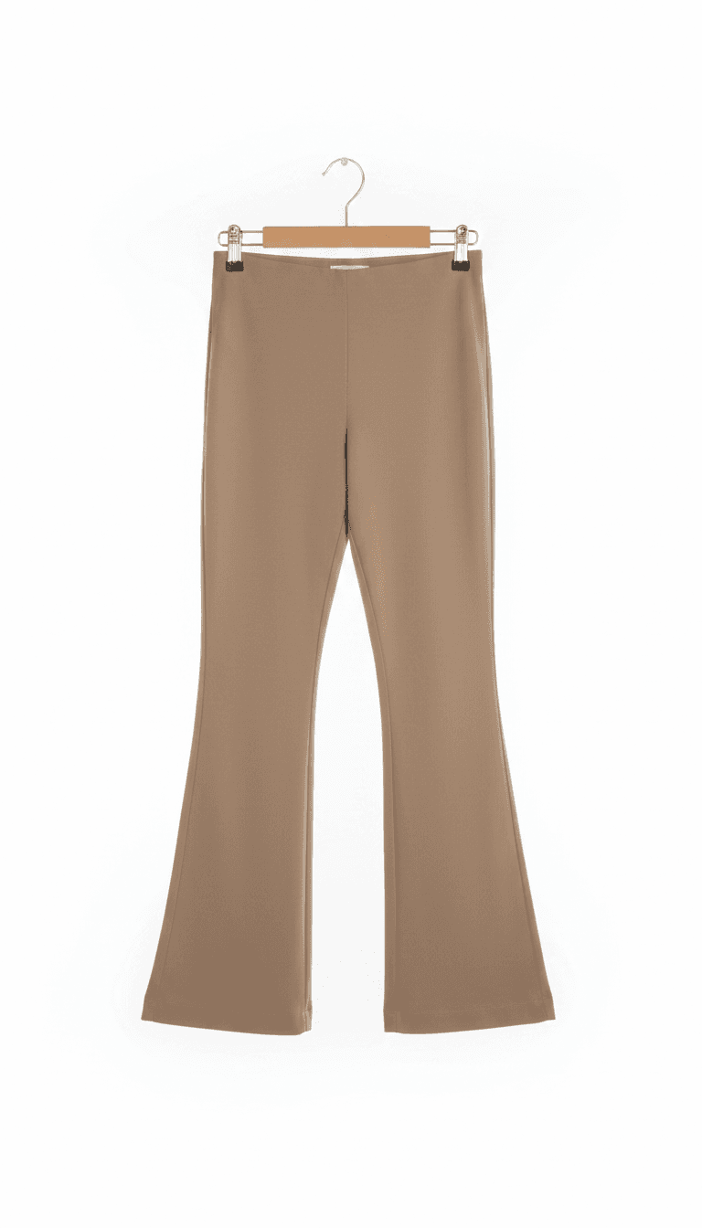 Tan Flare Leg Pants