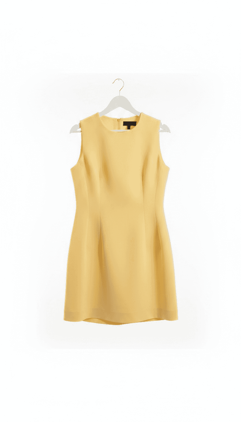 Zara Pale Yellow Sleeveless Mini Dress